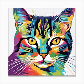 Colorful Cat Canvas Print