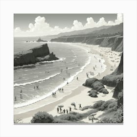 California Beach Canvas Print