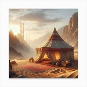 Bedouin Tent Sunrise Canvas Print