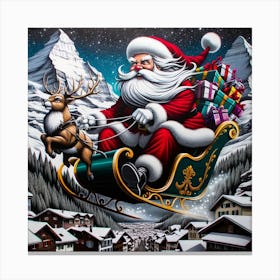Santa Claus S Present Of Peace 10 Canvas Print