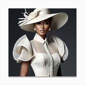 White Hat 7 Canvas Print