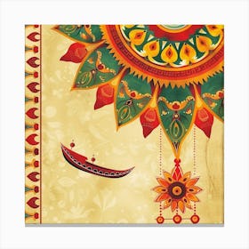 Onam Design Canvas Print