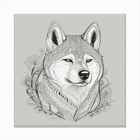 Samurai Wolf Canvas Print