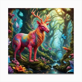 Deer In The Forest 3 Canvas Print