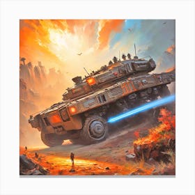 Tank Battle Canvas Print