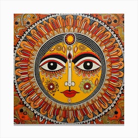 Sun Face By Neelakanta Kumar Canvas Print