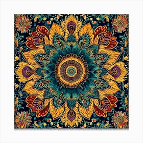 Mandala, Paisley Tapestry A Classic Paisley Design With Rich Colors And Intricate Details Perfect Canvas Print