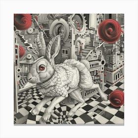 Rabbit In The City 2 Canvas Print