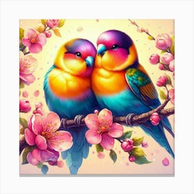 Two Birds In Love Canvas Print