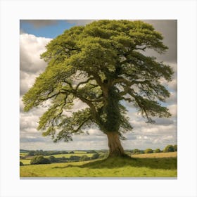 Lone Tree In A Field 1 Canvas Print