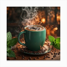 Coffee Cup With Steam 5 Canvas Print