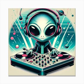 Alien Dj 3 Canvas Print