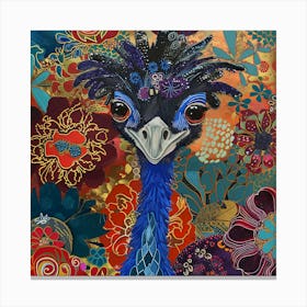 Patchwork Quilted Emu 2 Canvas Print