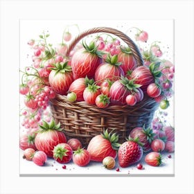 A basket of Gooseberry 2 Canvas Print