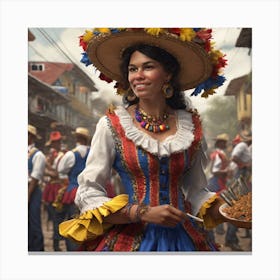 Colombian Festivities Trending On Artstation Sharp Focus Studio Photo Intricate Details Highly (11) Canvas Print