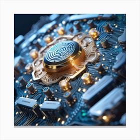 Computer Circuit Board 2 Canvas Print