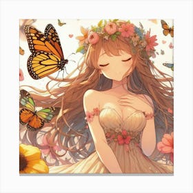 Butterfly Girl 4 Canvas Print