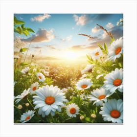 Daisy Field Canvas Print