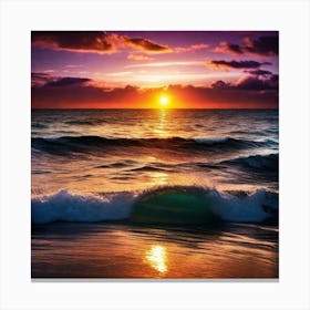 Sunset On The Beach 546 Canvas Print