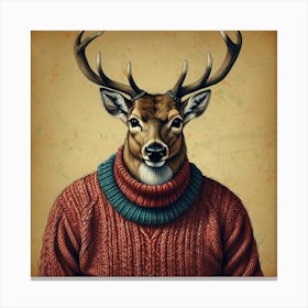 Deer Portrait Canvas Print