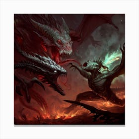 Dragons And Demons 1 Canvas Print