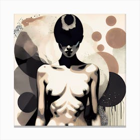 Frontal Nude Woman Canvas Print