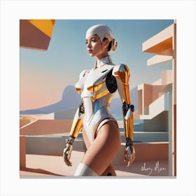 Futuristic Woman Canvas Print