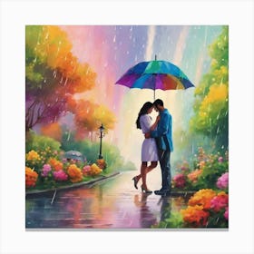 Love In The Rain 1 Canvas Print