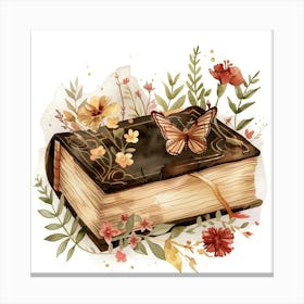 Watercolor Book Illustration Canvas Print