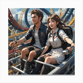 ON THE ROLLERCOASTER Canvas Print