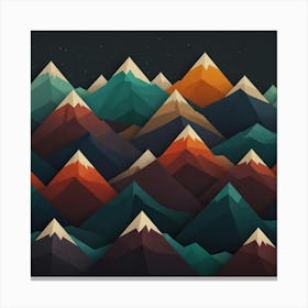 Abstract Mountains 19 Canvas Print