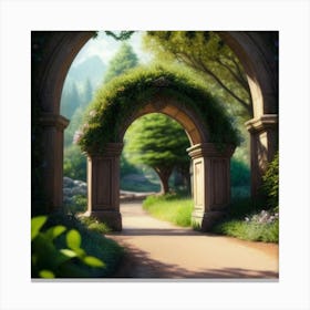 Archway To The Garden Canvas Print