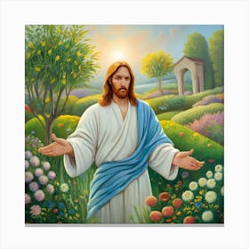Jesus In The Garden 3 Canvas Print