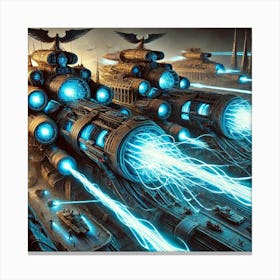 Ironclad Battleship Plasma Turrets Iron Commonwealth Canvas Print