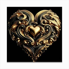 Gold Heart 1 Canvas Print