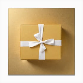 Gold Gift Box 9 Canvas Print