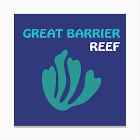 Great Barrier Reef Bold Illustration Canvas Print