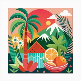 Tropicana Art Print 1 Canvas Print