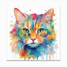 Colorful Cat Canvas Print