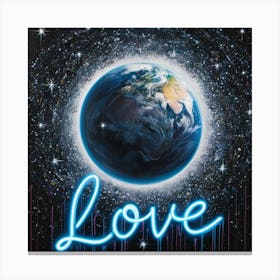 Love the planet Canvas Print