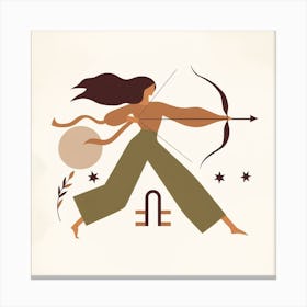 sagittarius Zodiac Sign minimalist 4 Canvas Print