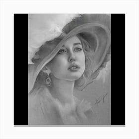 Woman In A Hat Canvas Print