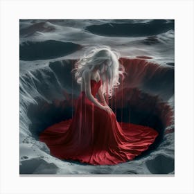 A Red Dress Canvas Print