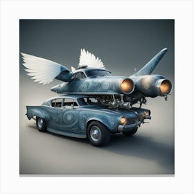 Car With Wings Canvas Print