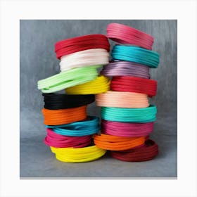 Foe Hair Ties Pile (2) Canvas Print