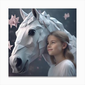 Origami Horse 4 Canvas Print