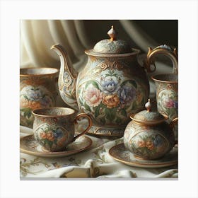 Tea Set 14 Canvas Print