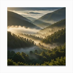 Sunrise In The Mountains 37 Canvas Print