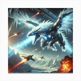 Blizzard Wyvern Cryo Armor Canvas Print