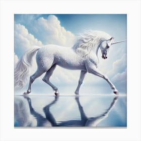 Unicorn In The Water 1 Canvas Print